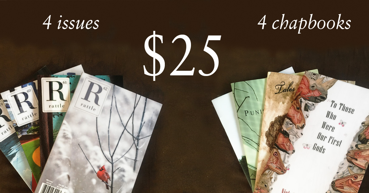 advertisement, four issues and four chapbooks for $25